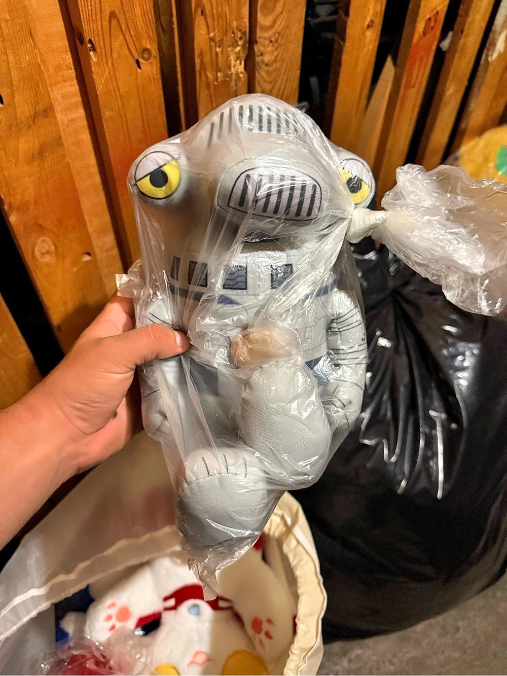 Gray Robot Plush Toy NWT